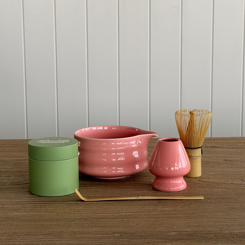 Pink Matcha Latte Set