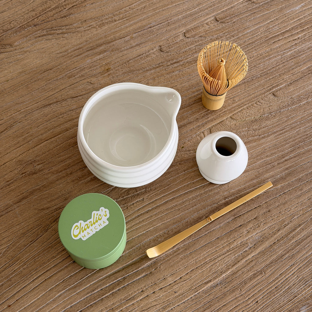 White Matcha Latte Set